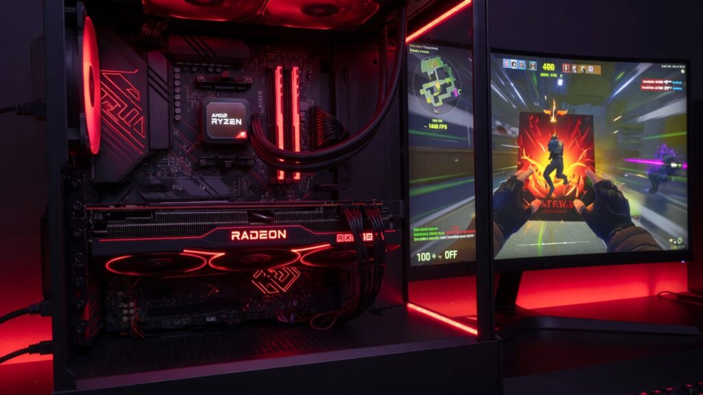 Smart Radeon RX 9050 Gaming Setup