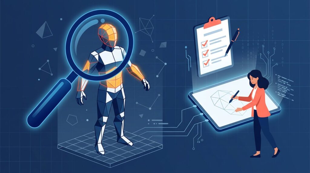 Meshy AI generated model quality inspection and cleanup 