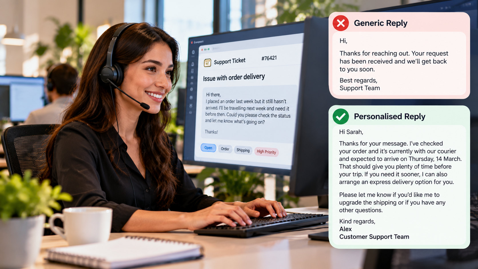 Customer Support Replies That Sound Like a Person Who Read the Ticket