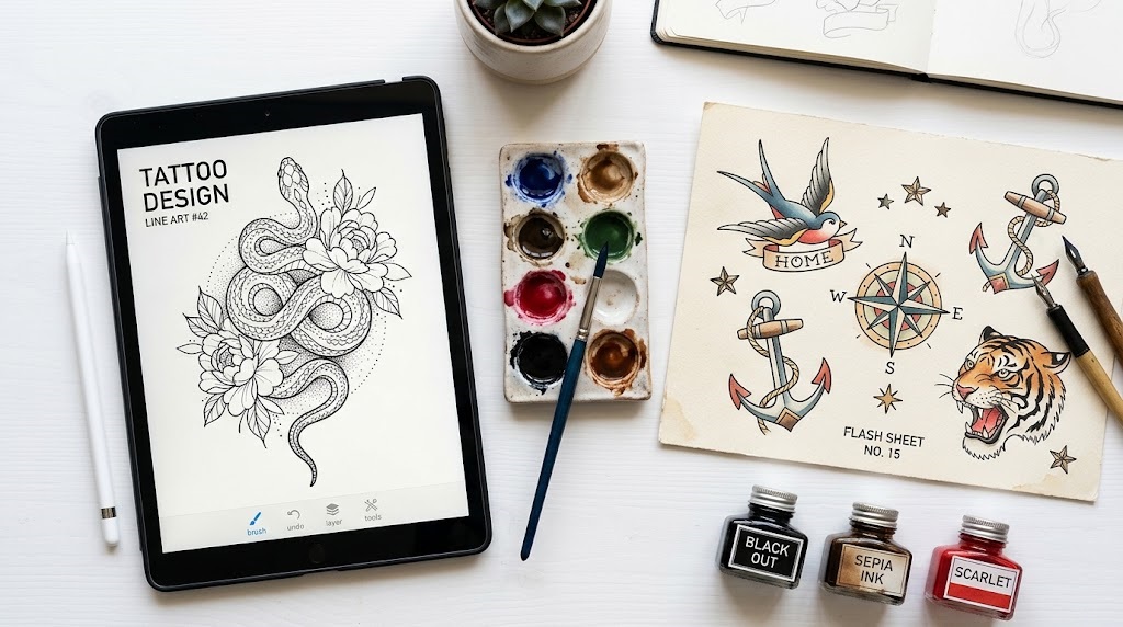 What is a tattoo flash book?