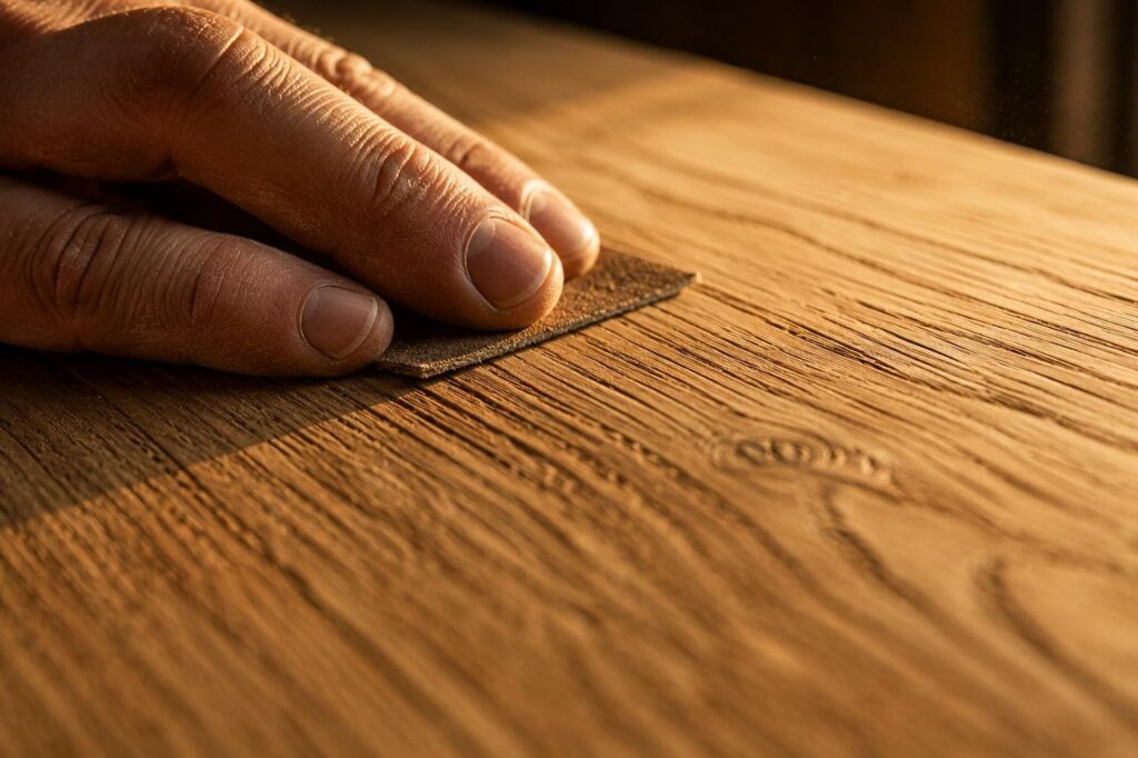 fine to medium-grit sandpaper