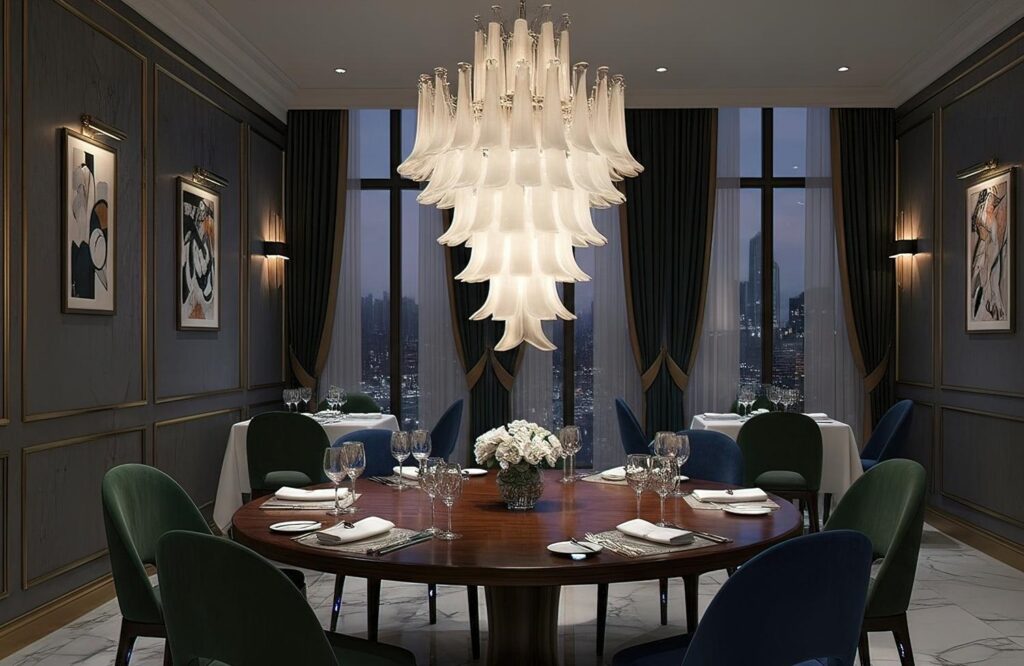 where to find a modern Murano chandelier online