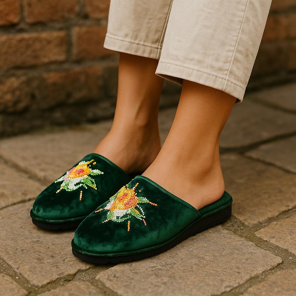 velvet slippers for womens