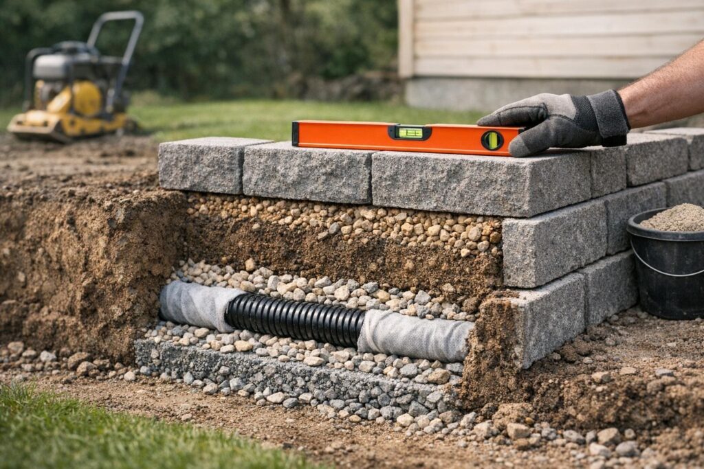 retaining wall pavers