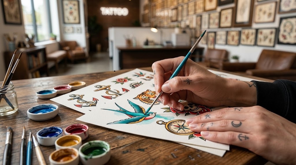 What is a tattoo flash book?