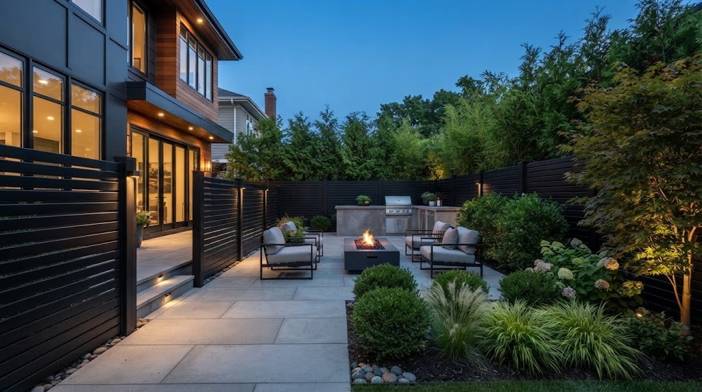 strong metal privacy fence
